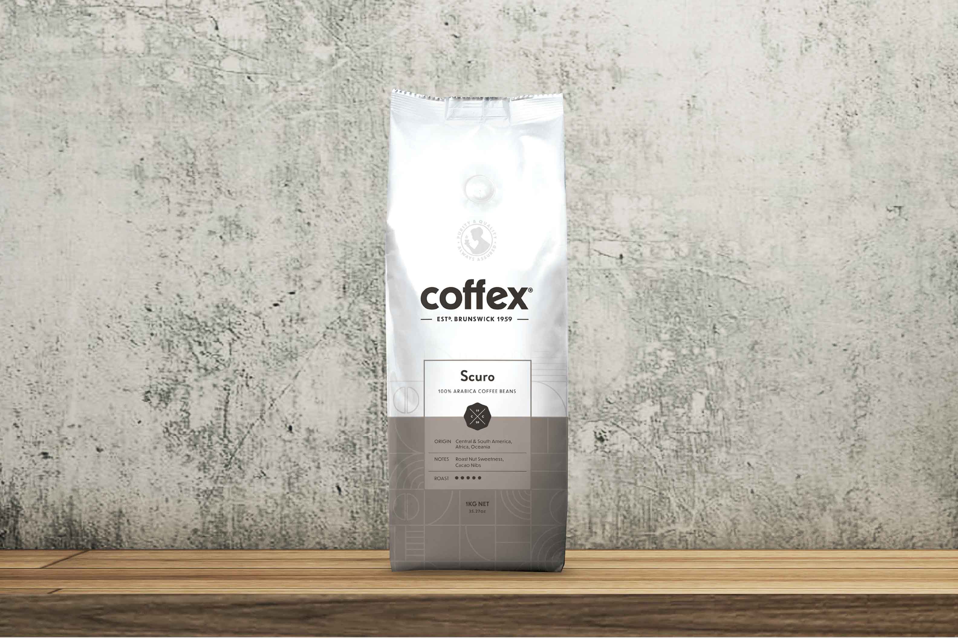 Coffex Classic Scuro, a seriously dark and strong blend of bold flavours for the classic Italian Style lovers.