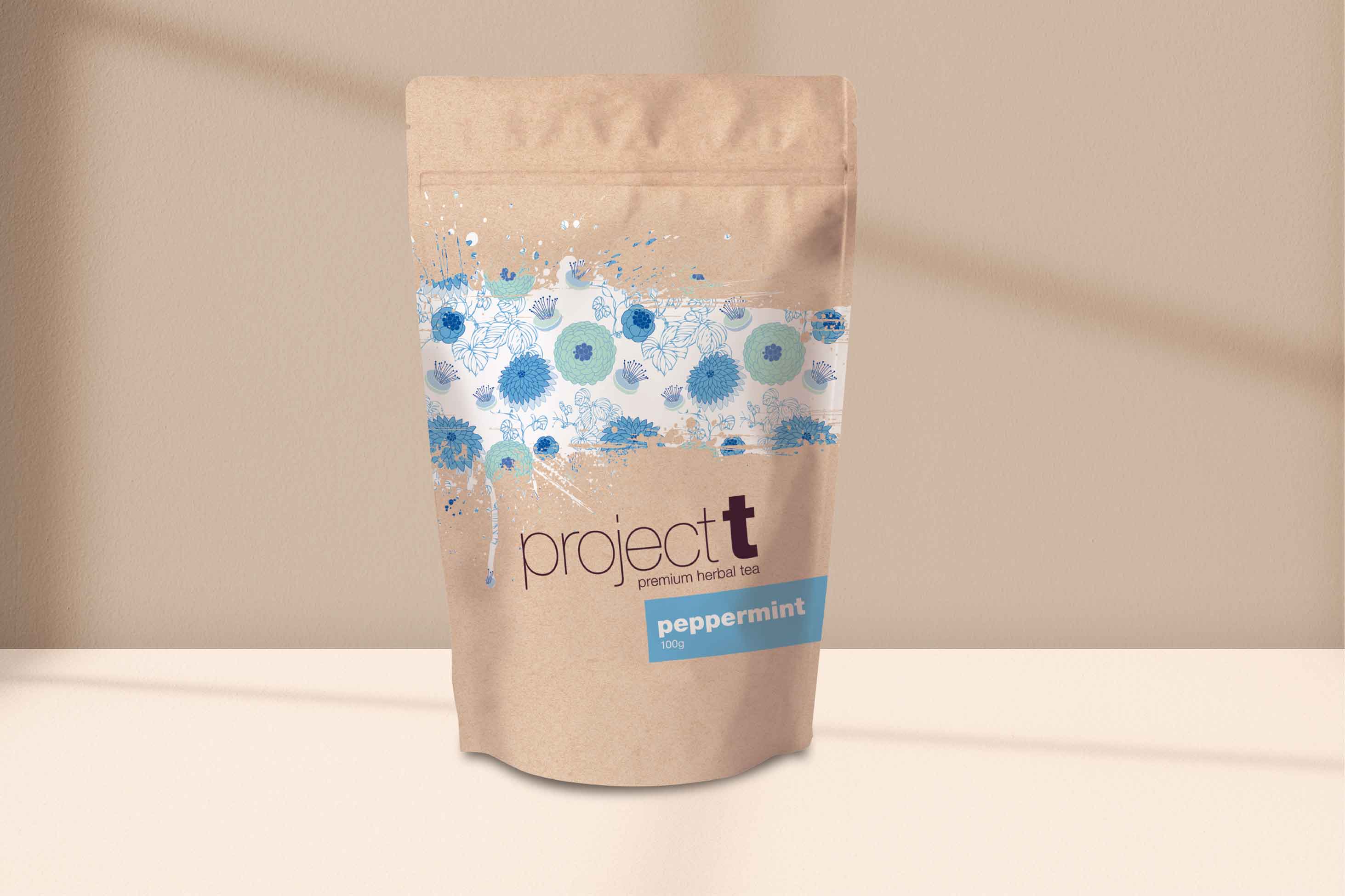 Project T Morrocan peppermint tea display, bright and fresh on the palate.