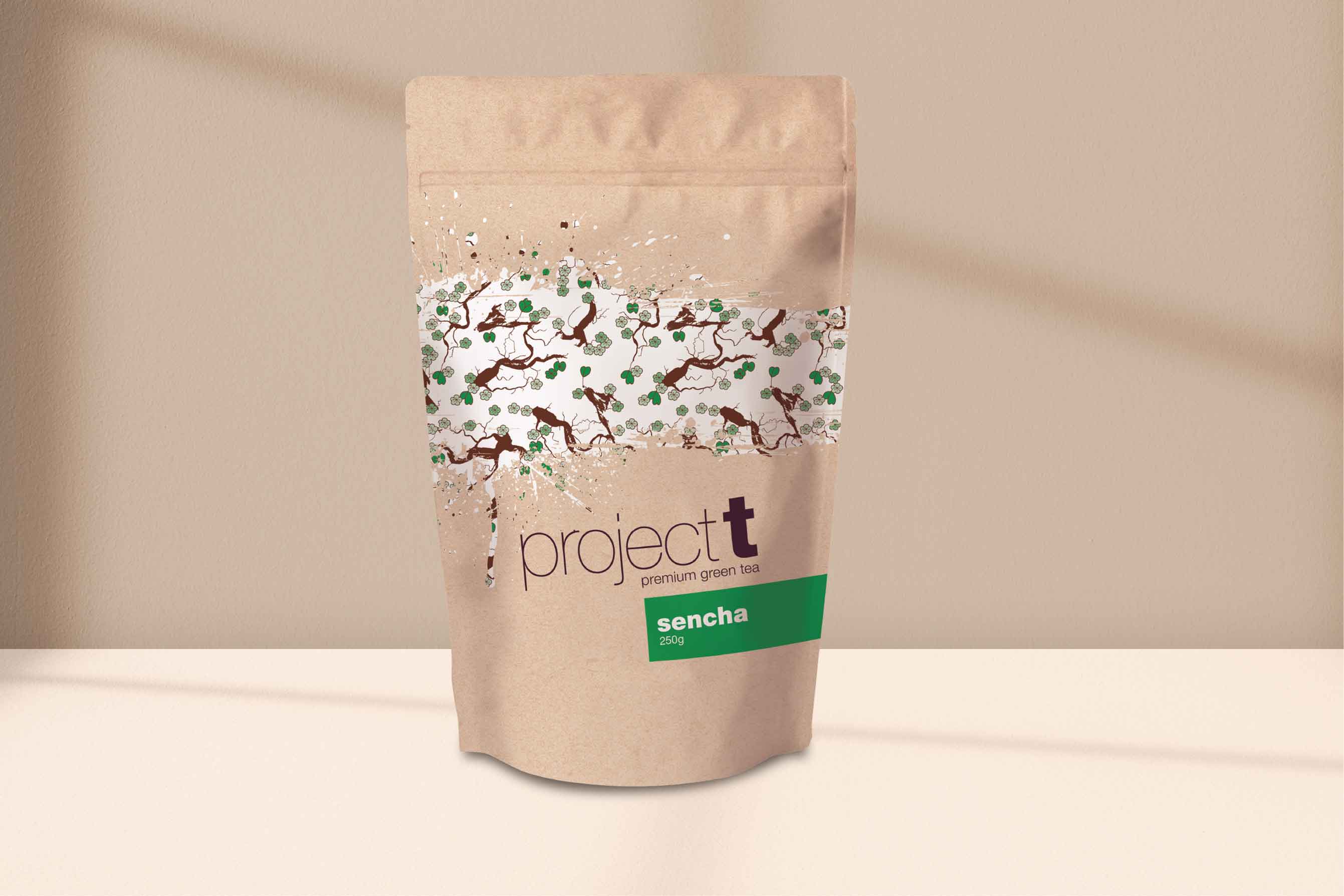 Project T Sencha display, vibrant and sweet, full of health benefits.