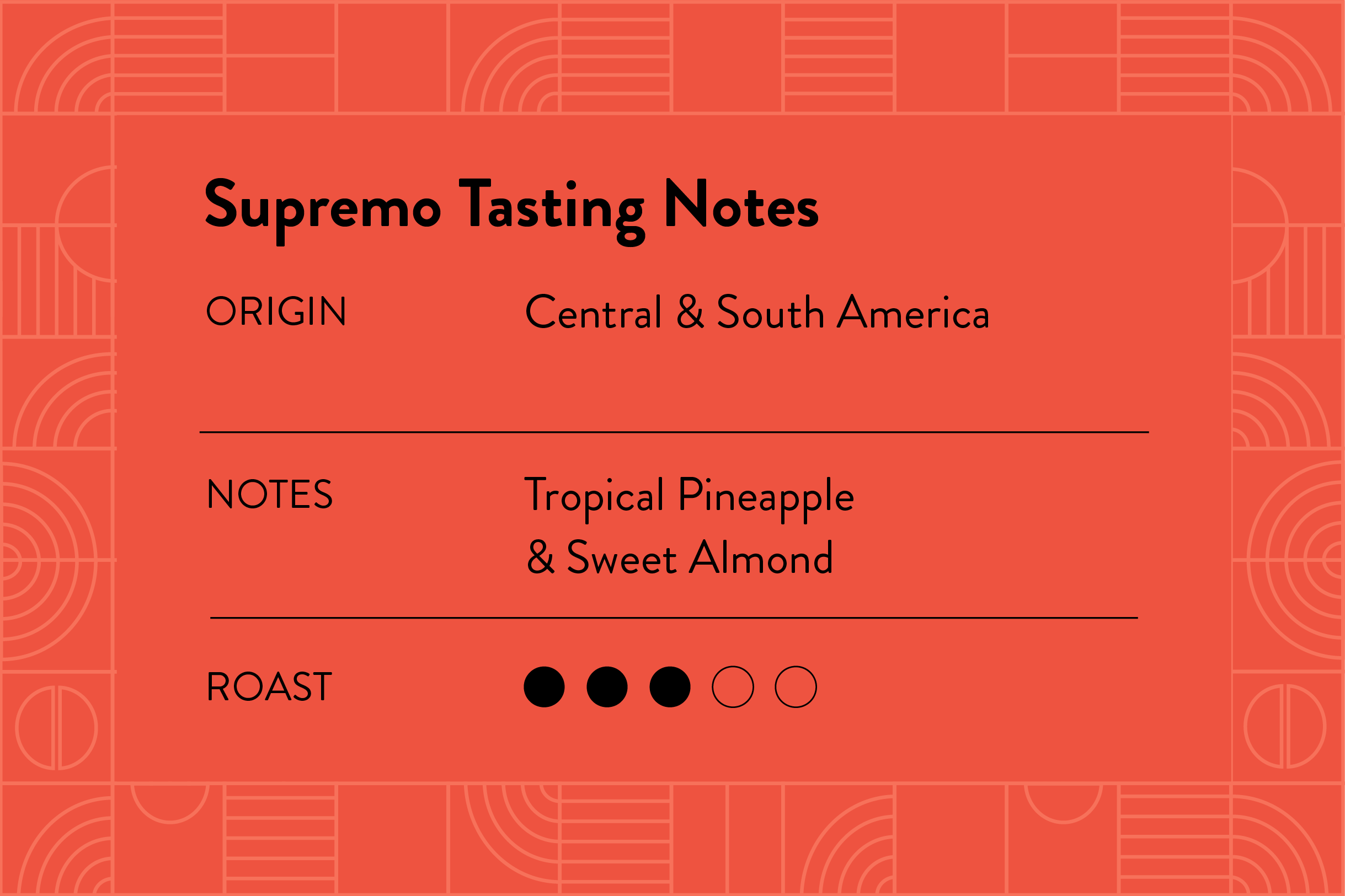 Tasting note for Supremo, Tropical Pineapple & Sweet Almond