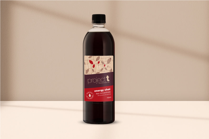 Energy Chai concentrate makes the perfect chai latte with a boost of ginseng and guarana