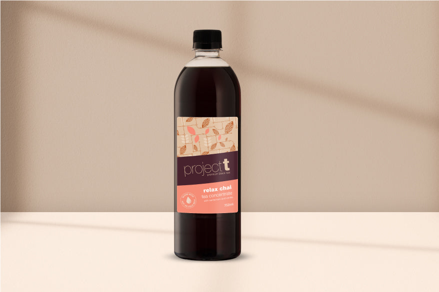 A relaxing chai concentrate so an easy chai latte.