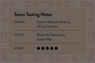 Coffex Scuro tasting cards