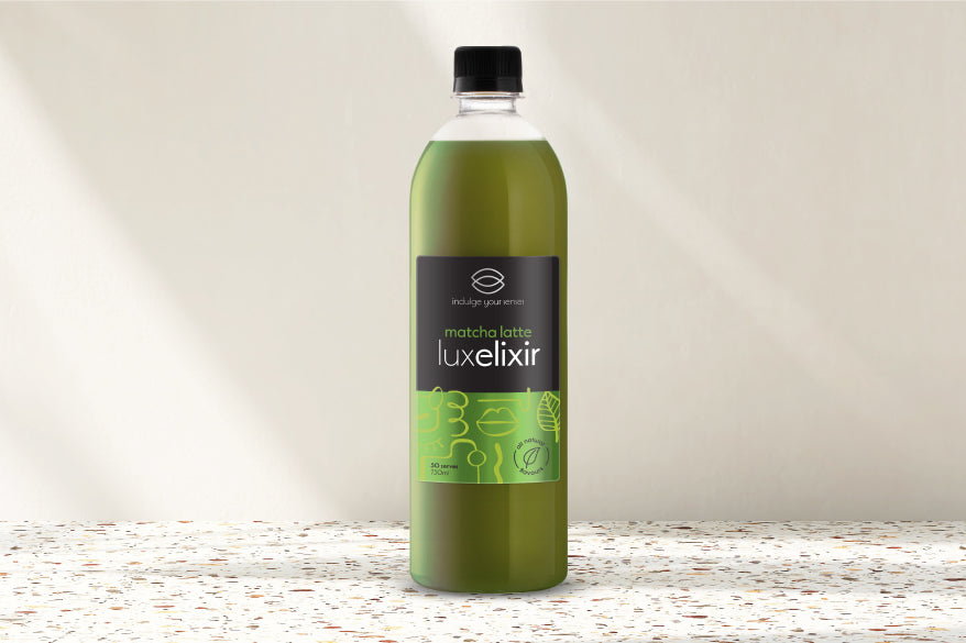 A delicious Matcha syrup to create a fresh and luxe matcha latte at home.